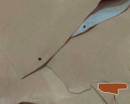  HALF BELLY VEG LEATHER NATURAL COLOUR 1.2/1.4MM FROM TUSCANY ITALIAN
