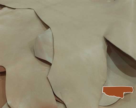  HALF BELLY VEG LEATHER NATURAL COLOUR 1.8/2.0MM FROM TUSCANY ITALIAN