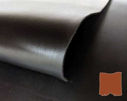 VEG TANNED DOUBLE BUTT BLACK 3.4/3.6MM LEATHER FROM TUSCANY ITALY.