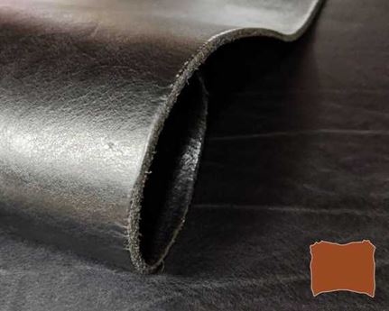 VEG TANNED DOUBLE SHOULDER BLACK 2.8/3.0MM LEATHER FROM TUSCANY ITALY.