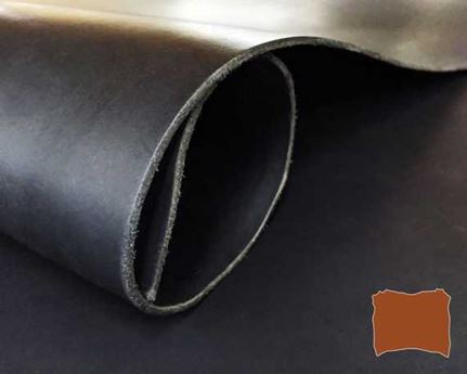 VEG TANNED DOUBLE SHOULDER BLACK 3.0/3.2MM LEATHER FROM TUSCANY ITALY.