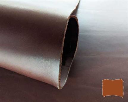 VEG TANNED DOUBLE SHOULDER DARK BROWN #305 3.0/3.2MM LEATHER FROM TUSCANY ITALY.