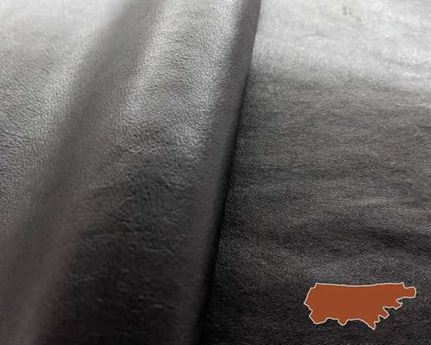 GARMENT LAMB TOUCH COW SIDES 0.6/0.8MM BLACK LIGHTWEIGHT LEATHER