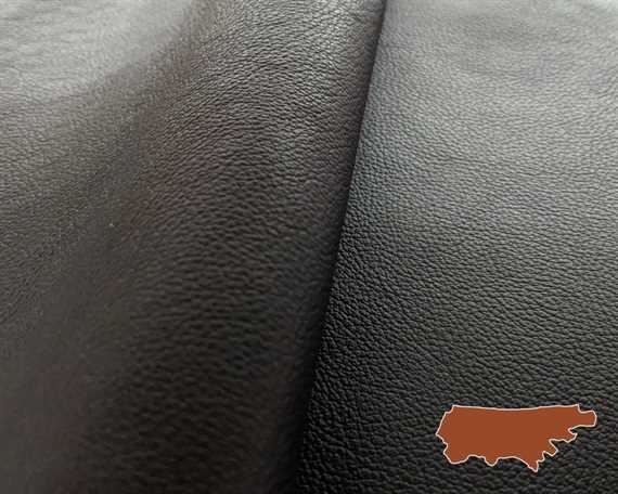 GARMENT LEATHER MILANO SIDES BLACK 0.9/1.1MM  (SQ FT)