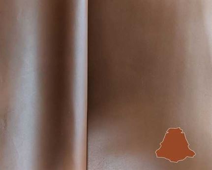 VEG KANGAROO LEATHER 0.7/0.9MM COGNAC GLAZED AUSTRALIAN MADE LEATHER.