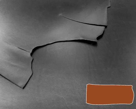 VEG TANNED SINGLE BUTT BLACK 3.4/3.6MM LEATHER PER PIECE