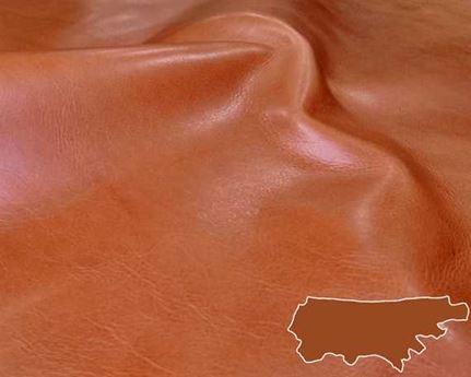 BAG LEATHER - BARCELONA AMBER SEMI-ANILINE CHROME/VEG TANNED SIDES 2.0/2.2 MM 