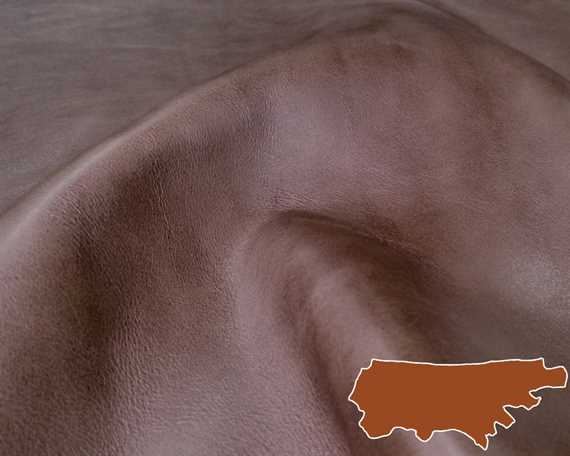 BAG LEATHER - BARCELONA BROWN SEMI-ANILINE CHROME/VEG TANNED SIDES 2.0/2.2 MM