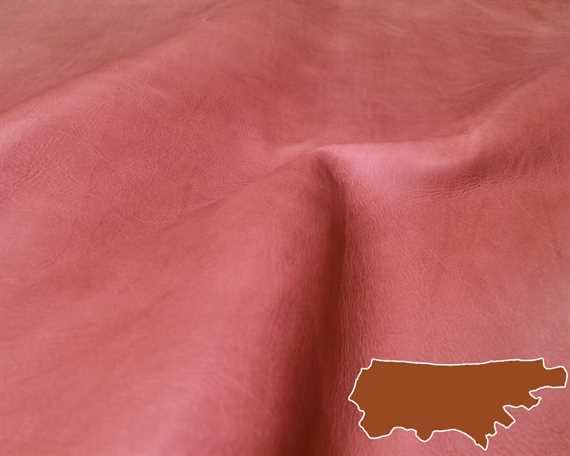 BAG LEATHER - BARCELONA RUBY SEMI-ANILINE CHROME/VEG TANNED SIDES 2.0/2.2 MM