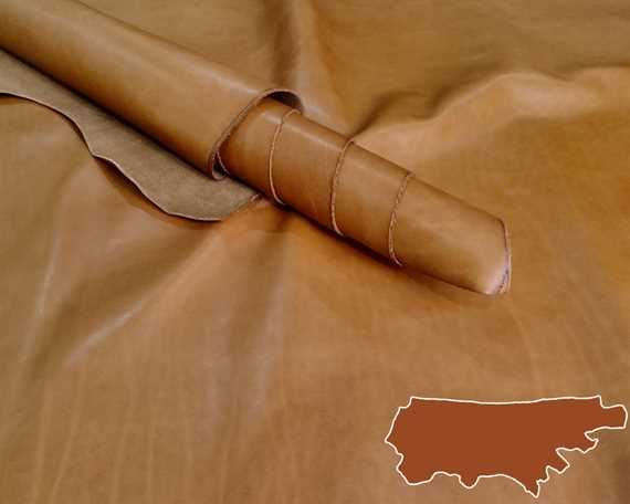  BAG LEATHER - ECO TOFFEE ANILINE VEG TANNED SIDES 1.4/1.6 MM
