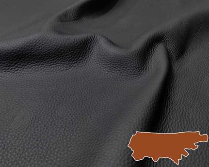  BAG LEATHER - FLOATER BLACK ANILINE CHROME TANNED BAG LEATHER SIDES 1.6/1.8 MM