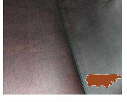 COW SIDES WAXY DALLAS COLA 2.5MM NOT DYED THROUGH (SQ FT)