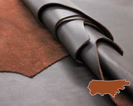 WAXY PANEL COW SIDES 1.5MM DK HAVANA NEW ZEALAND LEATHER