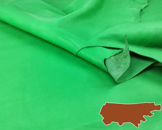 COW SIDES JADE DULL FINISH BAG LEATHER LIMITED EDITION 1.1/1.2MM  (SQ FT)