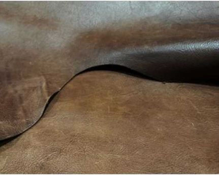 WAXY WHISKY UPPER WITH PRINT 2.0MM TAN NEW ZEALAND LEATHER