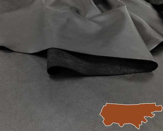 COW SIDES UPPER MUSE 1.8/2.0MM LEATHER BLACK LIMITED EDITION (SQ FT)