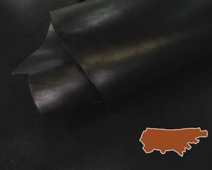 VEG TANNED COW SIDE 2.2MM BLACK GREAT CRAFT LEATHER.