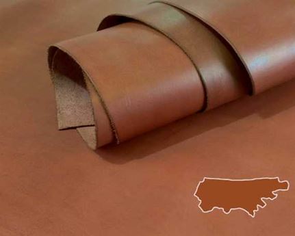 VEG TANNED COW SIDE 1.2/1.4MM CHESTNUT GREAT CRAFT LEATHER