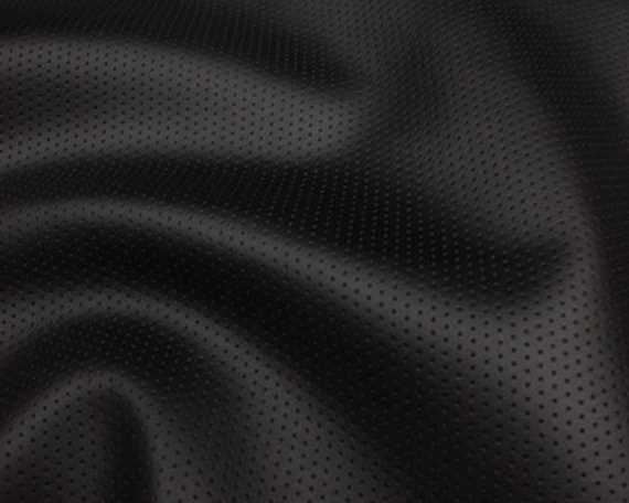 MUIRHEAD CAIRNGORM BLACK PERFORATED CG001 UPHOLSTERY LEATHER FULL HIDE