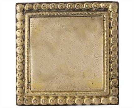 LEAD FILLED ORNAMENTS SQUARE BEADED EDGE BRASS 38M