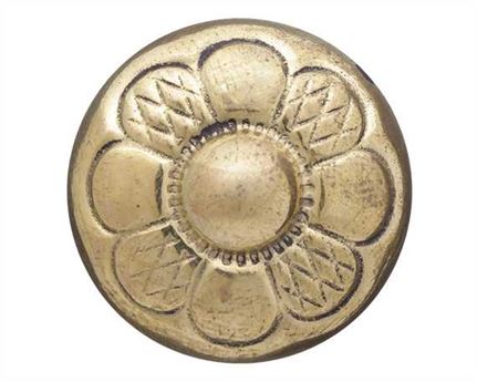 FLOWER PATTERNED HARNESS ORNAMENTS BRASS 22MM