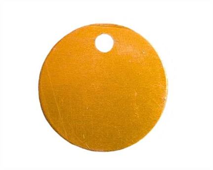 PET TAG ROUND 19MM ORANGE