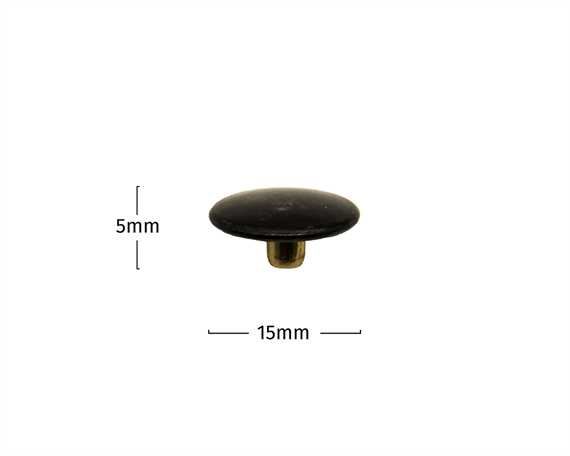 PRESS STUD LARGE DU BLACK TOP PER 100