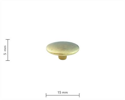 PRESS STUD LARGE DU GILT (BRASS) TOP PER 100