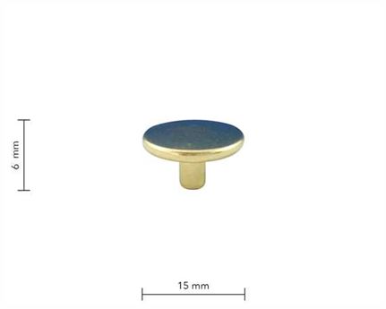 PRESS STUD LARGE DU GILT (BRASS) TOP LONG STEM PER 100