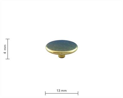PRESS STUD MINI DU GILT (BRASS) TOP PER 100