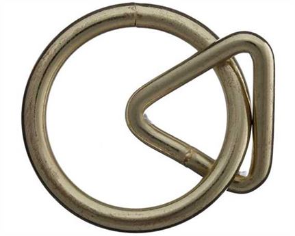 RING GILT 40MM + 25MM GILT TRIANGLE