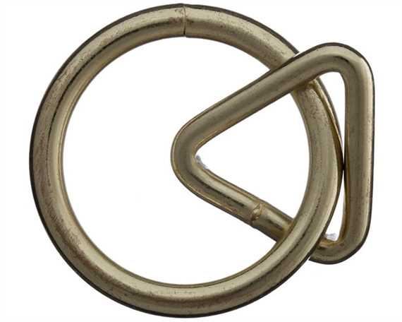 RING GILT 40MM + 25MM GILT TRIANGLE