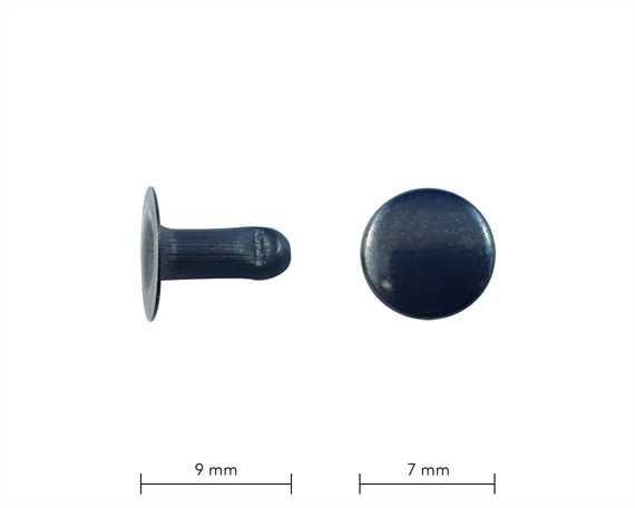 RIVET 2-PART TUBULAR ANTIQUE 9MM STEM SINGLE CAP DM PER 100