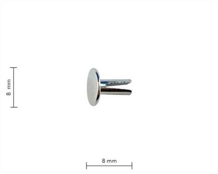 RIVET BIFURCATED NICKLE PLATE 9 GAUGE 5/16" PKT 1000