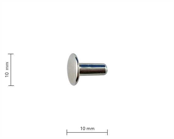 RIVET SELF PIERCING 10MM X 4MM NICKEL PLATE SHANK, HEAD 10MM PKT 1000