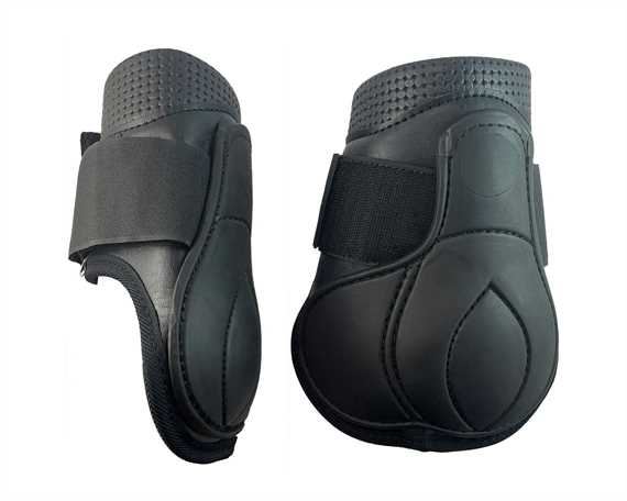  SADDLE DOCTOR BACK LEG PVC BOOT LARGE BLACK (PAIR)