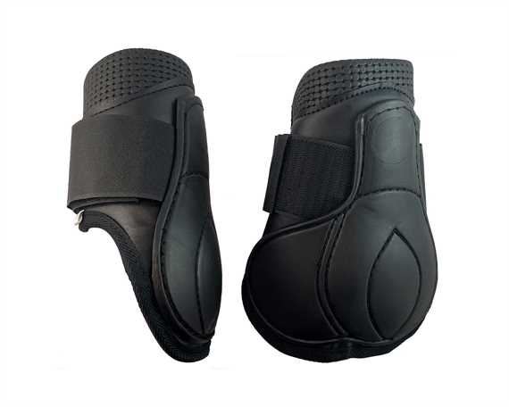  SADDLE DOCTOR BACK LEG PVC BOOT MEDIUM BLACK (PAIR)