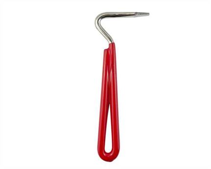  SADDLE DOCTOR METAL HOOF PICK PVC RED