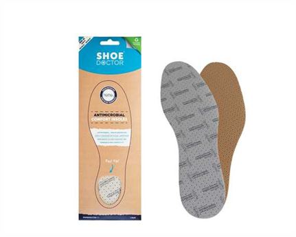  SHOE DOCTOR FOAM INSOLE SIZE EURO 44 (AUS 10) DUAL LAYER NANO SILVER (PAIR)