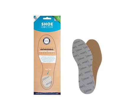  SHOE DOCTOR FOAM INSOLE SIZE EURO 36 (AUS 3) DUAL LAYER NANO SILVER (PAIR)