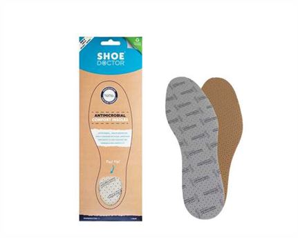  SHOE DOCTOR FOAM INSOLE SIZE EURO 39 (AUS 6) DUAL LAYER NANO SILVER (PAIR)