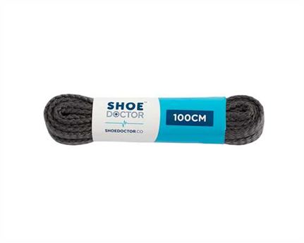  SHOE DOCTOR 100CM TRACK FLAT LACE DARK GREY