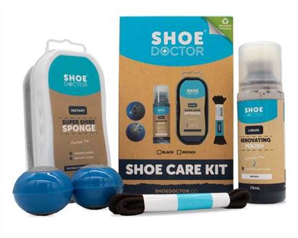 SHOE DOCTOR SHOE CARE KIT 5 PCE BROWN