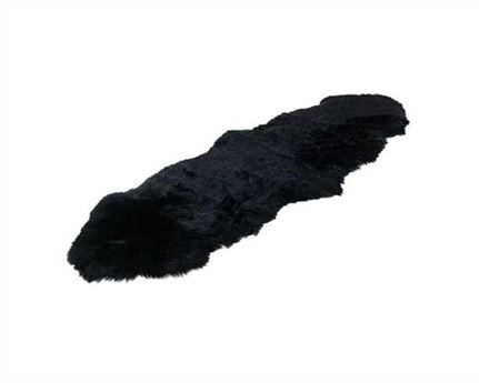 SHEEP RUG HAIR SEWN DOUBLE LENGTH BLACK