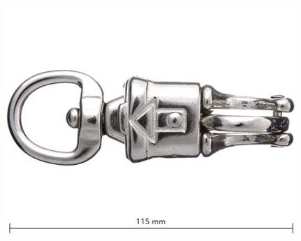 SNAP SWIVEL PANIC ROUND EYE 25MM NICKEL PLATE 115MM LONG