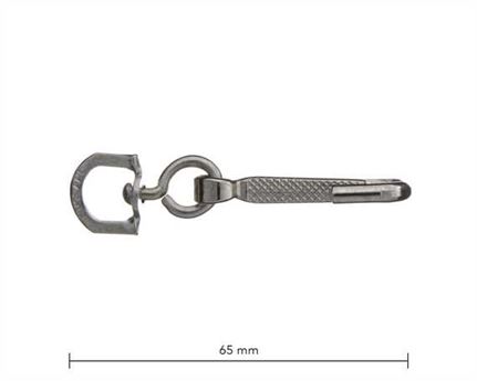 SNAP SWIVEL ROUND EYE 10MM LIGHT NICKEL PLATE 65MM LONG