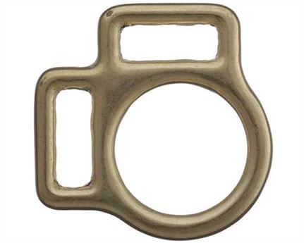 SQUARE HALTER 2 LOOP ENGLISH BRASS 16MM 