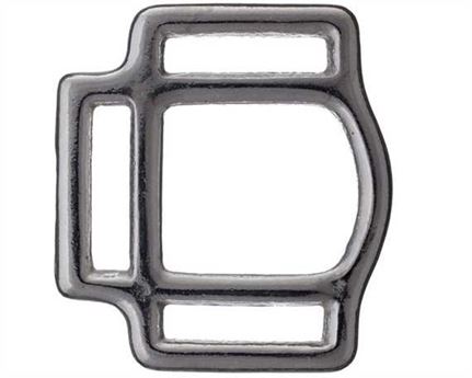 SQUARE HALTER 3 LOOP NICKEL PLATE 25MM