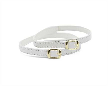 SHOE DOCTOR STRAP FOR SHOE BUCKLE GILT WHITE 10MM