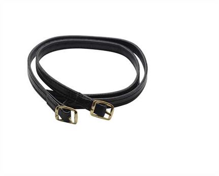 SHOE DOCTOR STRAP FOR SHOE BUCKLE GILT DARK BROWN 7MM